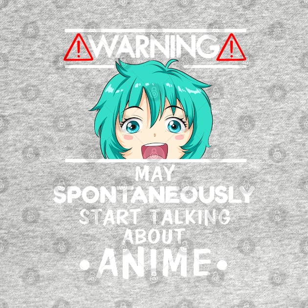 Warning Anime Design Anime Lover Gift Graphic Novel Anime Print by Linco